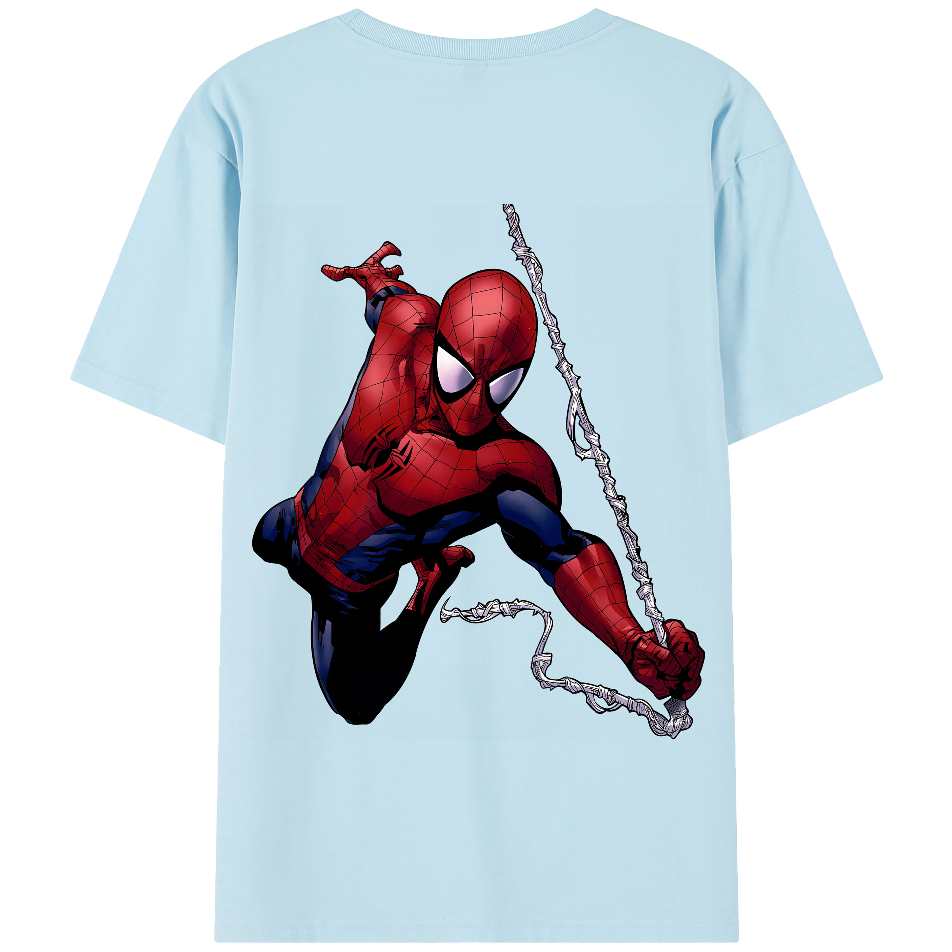 （画像用） Spider Man スパイダーマン 綿100％半袖Tシャツ（背面プリント）